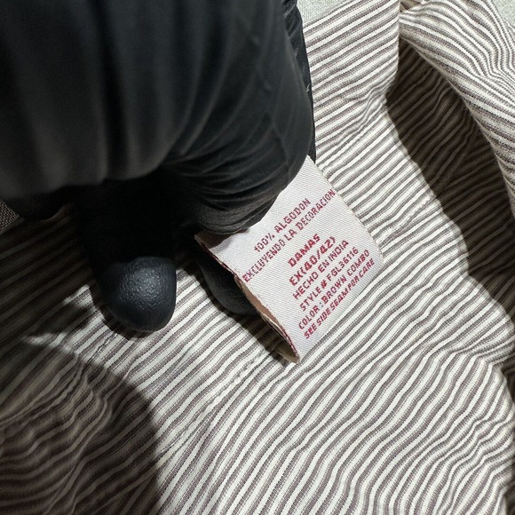 Faded Glory Womens White Pink Floral Striped Button Long sleeve shirt Size XL - Picture 4 of 10